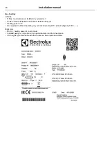 Предварительный просмотр 16 страницы Electrolux Professional WH5-WHB5 500H Installation Manual