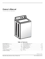 Предварительный просмотр 1 страницы Electrolux 115 V 60 Hz Washer Owner'S Manual