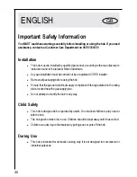 Предварительный просмотр 2 страницы Electrolux 11602 G Operating And Installation Instructions