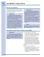 Предварительный просмотр 10 страницы Electrolux 134709300 Installation Instructions Manual