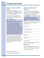 Preview for 2 page of Electrolux 15 Use And Care Manual