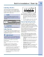 Preview for 13 page of Electrolux 15 Use And Care Manual