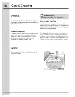 Preview for 16 page of Electrolux 154671101 Use & Care Manual