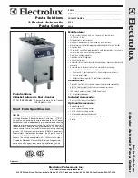 Preview for 1 page of Electrolux 178741 Specification Sheet