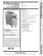 Electrolux 200372 Specification Sheet preview