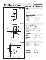 Preview for 2 page of Electrolux 200372 Specification Sheet