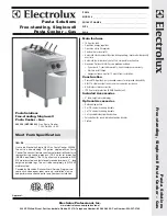 Preview for 1 page of Electrolux 200396 (NCPG400U) Specification Sheet