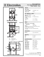 Предварительный просмотр 2 страницы Electrolux 200397 Specification Sheet