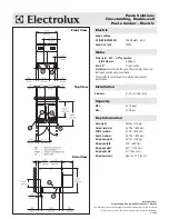 Preview for 2 page of Electrolux 200399 Specification Sheet