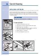 Preview for 34 page of Electrolux 216802800 Use & Care Manual