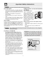 Preview for 3 page of Electrolux 240400112 Use & Care Manual