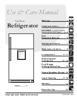 Preview for 1 page of Electrolux 241567600 Use & Care Manual