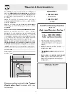 Preview for 2 page of Electrolux 241567600 Use & Care Manual