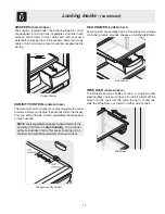 Preview for 11 page of Electrolux 241567600 Use & Care Manual