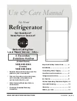 Preview for 1 page of Electrolux 241857202 Use And Care Manual