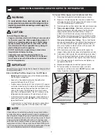 Preview for 4 page of Electrolux 241857202 Use And Care Manual