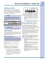 Предварительный просмотр 13 страницы Electrolux 241927600 Use & Care Manual