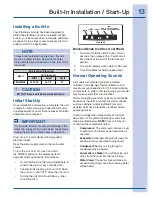 Preview for 13 page of Electrolux 241927600 Use & Care Manual