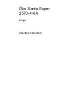 Preview for 1 page of Electrolux 2573-4 KA Operating Instructions Manual