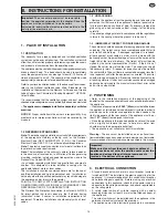 Preview for 13 page of Electrolux 260085 Installation And Operation Instruction Manual