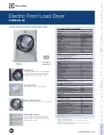 Preview for 1 page of Electrolux 27" Electric Front Load Dryer EIMED60L SS Specifications