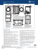 Preview for 2 page of Electrolux 27" Electric Front Load Dryer EIMED60L SS Specifications