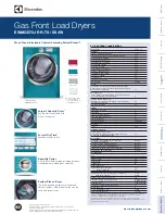 Electrolux 27" GAS FRONT LOAD DRYERS EWMGD70J RR Specifications preview