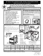 Preview for 1 page of Electrolux 30" DUAL FUEL Installation Instructions Manual