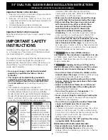 Preview for 2 page of Electrolux 30" DUAL FUEL Installation Instructions Manual