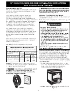Preview for 3 page of Electrolux 30" DUAL FUEL Installation Instructions Manual