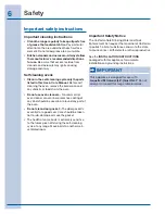 Preview for 6 page of Electrolux 316471200 Use And Care Manual