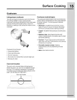 Предварительный просмотр 15 страницы Electrolux 316471210 Use & Care Manual