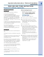 Preview for 5 page of Electrolux 316488521 Installation, Use & Care Manual