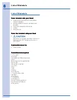 Preview for 6 page of Electrolux 316488521 Installation, Use & Care Manual