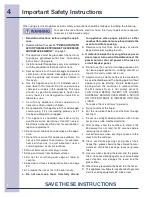 Preview for 4 page of Electrolux 316495005 Use & Care Manual