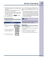 Preview for 13 page of Electrolux 316495005 Use & Care Manual
