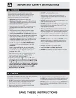 Предварительный просмотр 7 страницы Electrolux 316495083 Use And Care Manual