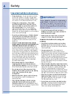 Preview for 4 page of Electrolux 316520101 Use And Care Manual