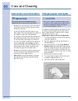 Preview for 60 page of Electrolux 316520101 Use And Care Manual