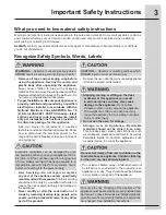 Preview for 3 page of Electrolux 318205134 Use And Care Manual