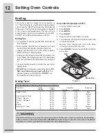 Preview for 12 page of Electrolux 318205134 Use And Care Manual