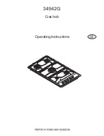 Preview for 1 page of Electrolux 34942G Operating Instructions Manual