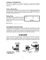 Preview for 3 page of Electrolux 350 Series Owner'S Manual