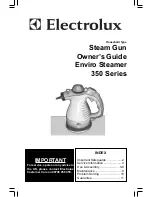 Preview for 1 page of Electrolux 350 STEAM GUN Owner'S Manual