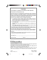 Preview for 8 page of Electrolux 50 Series Owner'S Manual