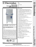 Предварительный просмотр 1 страницы Electrolux 504199 Specification Sheet