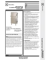 Preview for 1 page of Electrolux 505071 Short Form Specification