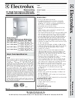 Предварительный просмотр 1 страницы Electrolux 534070 Specification Sheet