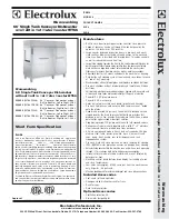 Preview for 1 page of Electrolux 534094 Specification Sheet