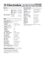 Preview for 2 page of Electrolux 534094 Specification Sheet